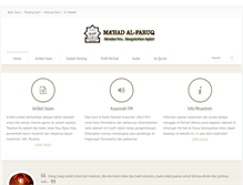 Tablet Screenshot of mahad-alfaruq.com